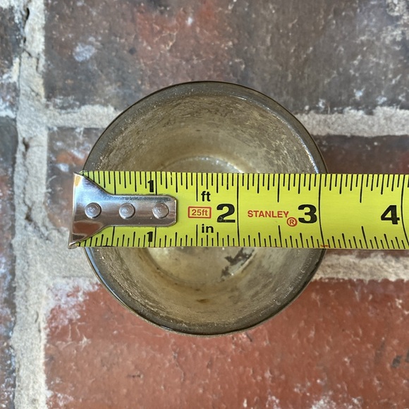 Crate & Barrel Bubbled Silver Glass Votive Candle Holders Set of 2 - Picture 14 of 16